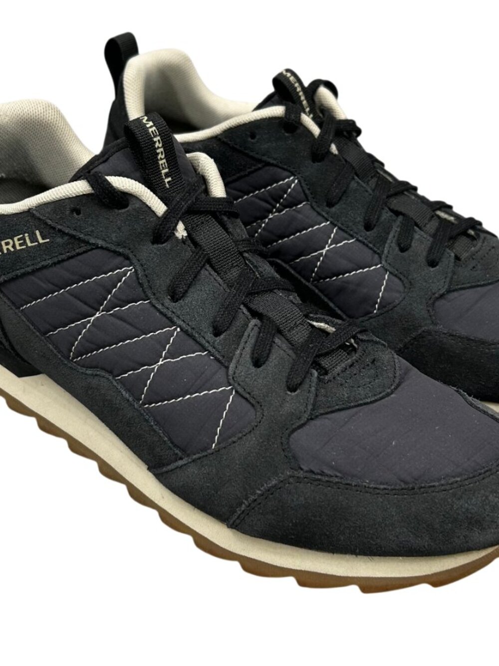 Merrell Women's Alpine Black Suede Textile Lace-Up Sneakers Size 10.5
